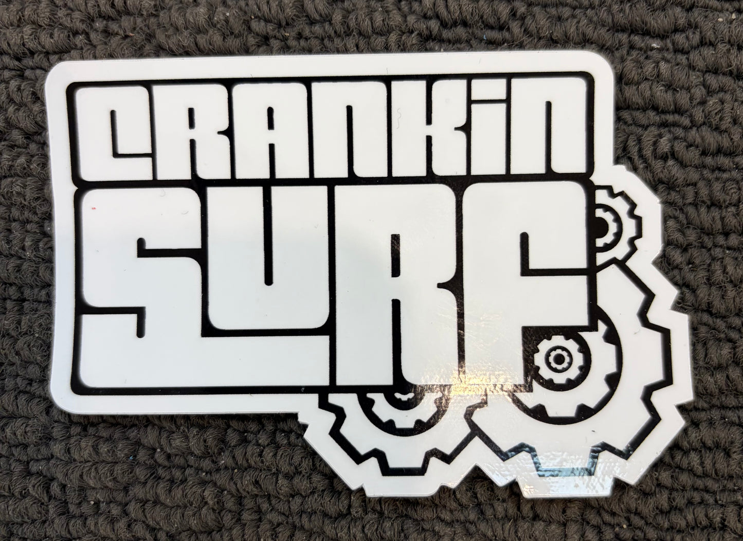 Crankin Surf Sticker - Whie